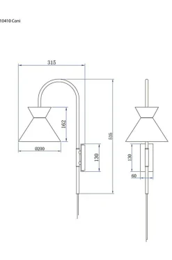 Aneta Lighting Væglampe Coni