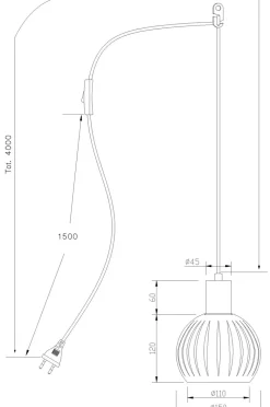 Aneta Lighting Vinduespendel Grafika
