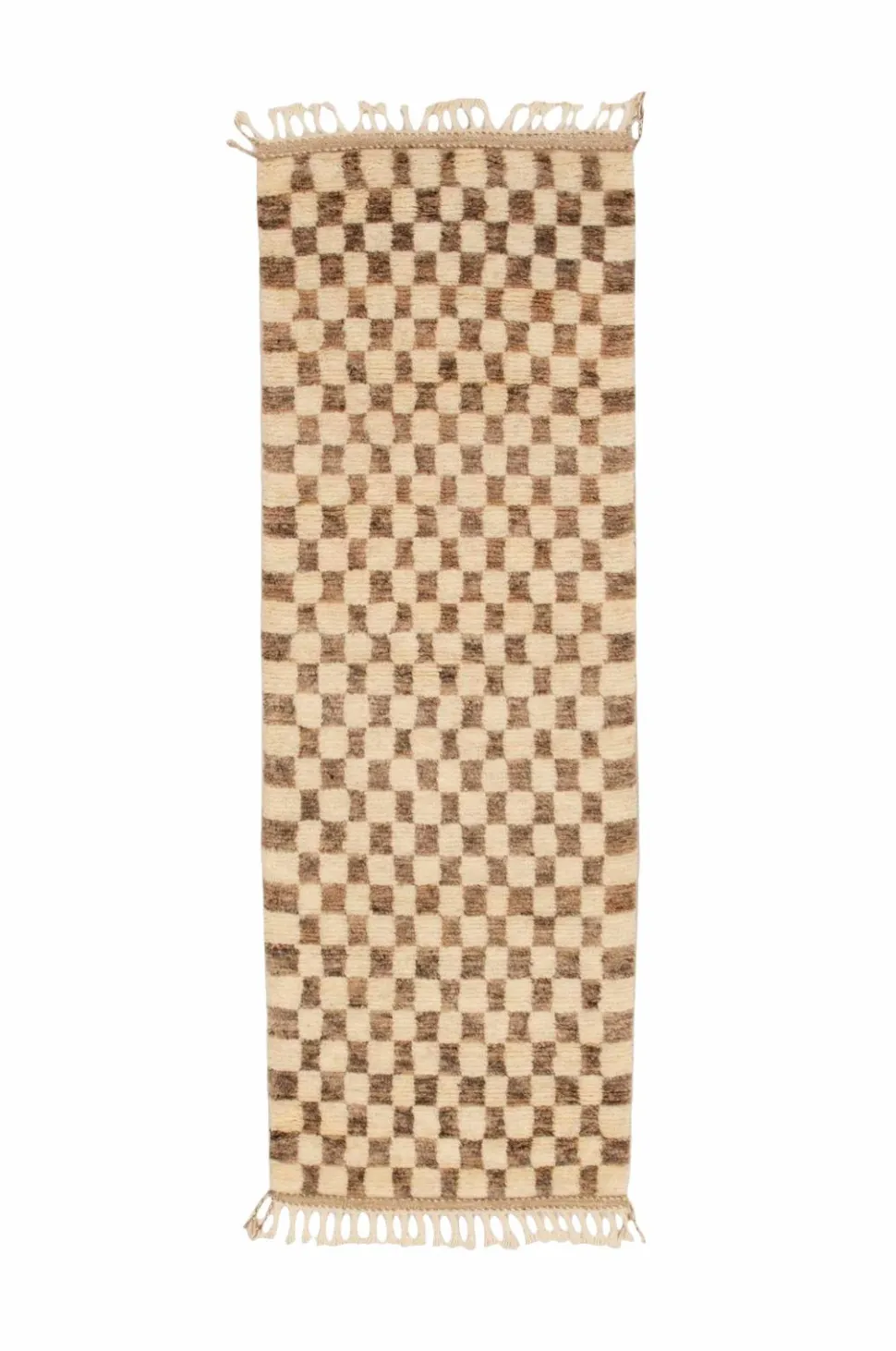 Bargi Uldtæppe Berber Chess 88x255 cm