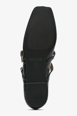 Bianco Ballerinasko Biarose Karré Double Mary Jane Flat Faux Leather