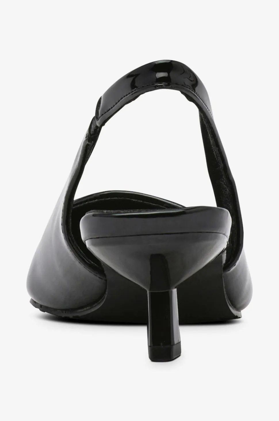 Bianco Højhælet sko biaKristin Kitten Heel Slingback Metal Toecap Patent