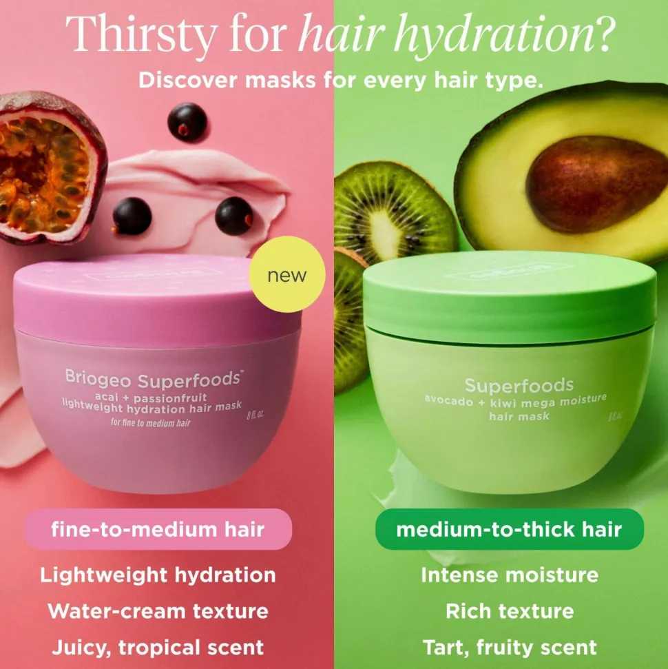 Briogeo SUPERFOODS™ Acai + Passionfruit Lightweight Hydration Hair Mask 240Ml