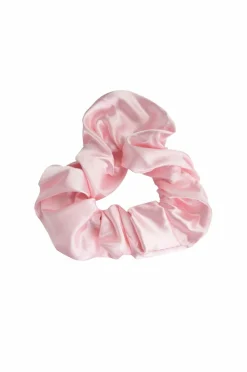 Brushworks Pink & White Satin Scrunchies 3 Pcs