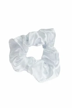 Brushworks Pink & White Satin Scrunchies 3 Pcs