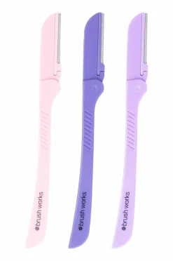 Brushworks Precision Eyebrow Razor 3-pak