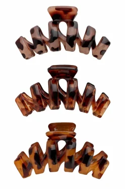 Brushworks Tortoiseshell Claw Clips - 3 Pack