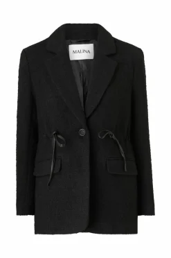 By Malina Habitjakke Elodie Drawstring Boucle Blazer