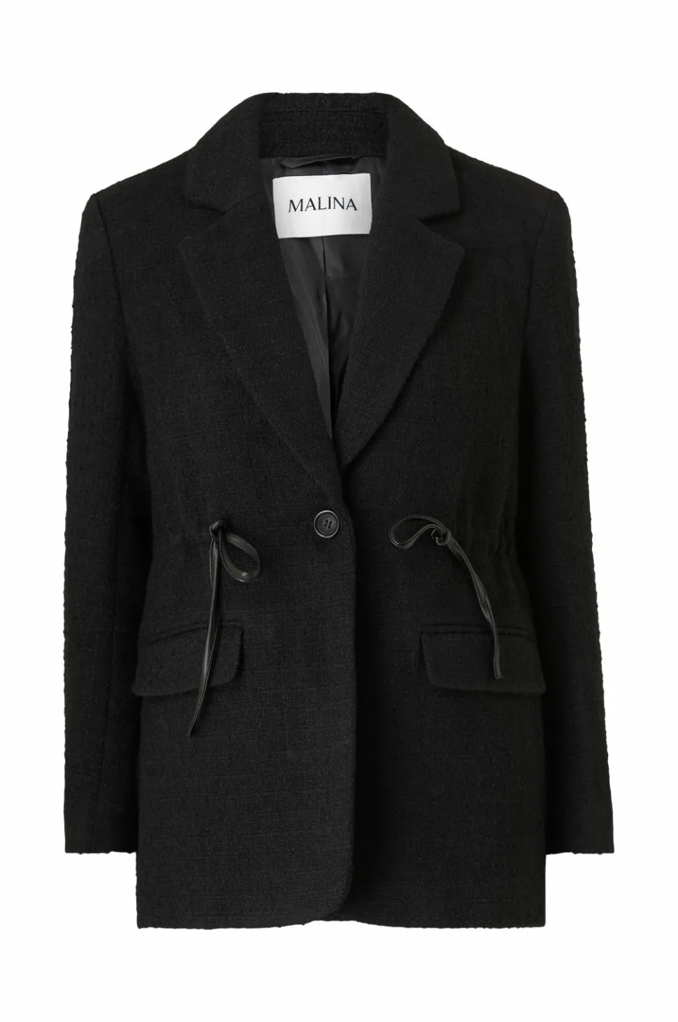 By Malina Habitjakke Elodie Drawstring Boucle Blazer
