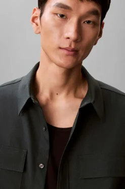 Calvin Klein Skjorte LS Melange PV Easy Shirt