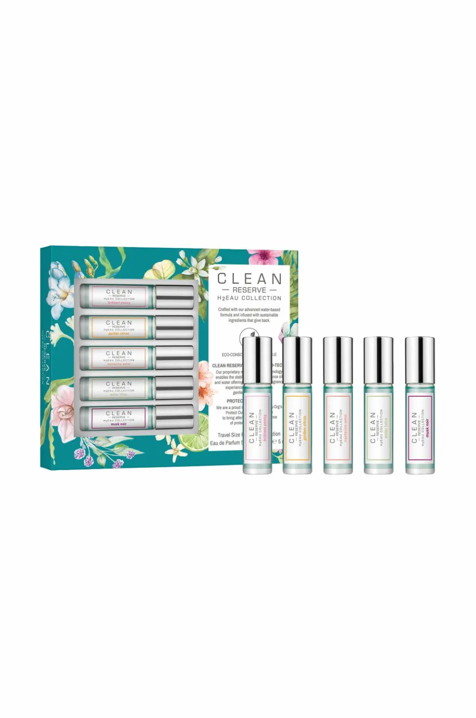 CLEAN Gavesæt Reserve H2Eau Travel Size Rollerball Collection Edp 5 X 5 Ml