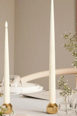 DeluxeHomeart LED Keglelys skinnende 2,2x28 cm 2 stk.