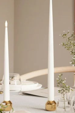 DeluxeHomeart LED Keglelys skinnende 2,2x28 cm 2 stk.