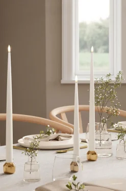 DeluxeHomeart LED Keglelys skinnende 2,2x28 cm 2 stk.