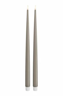 DeluxeHomeart LED Taper Candle Shiny 2,2x38 cm 2 stk.