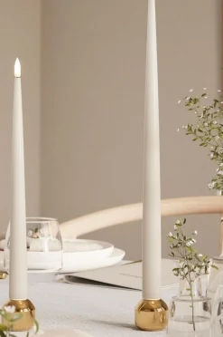 DeluxeHomeart LED Taper Candle Shiny 2,2x38 cm 2 stk.