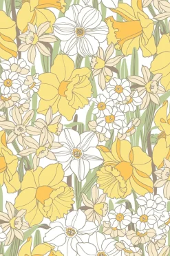 Duro. Tapetprøve Påsklilja Gul