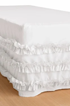 Ellos Sengekappe Juliette Curve Frill i vasket bomuld 60 cm