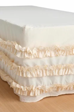 Ellos Sengekappe Juliette Curve Frill i vasket bomuld 60 cm