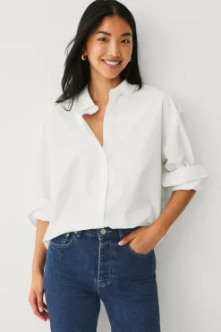 Ellos Collection Afslappet skjorte i bomuldspoplin