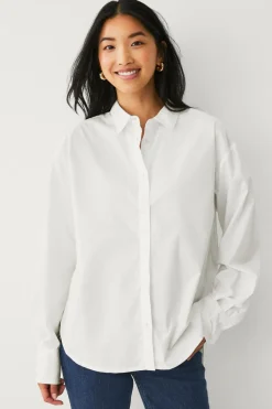 Ellos Collection Afslappet skjorte i bomuldspoplin