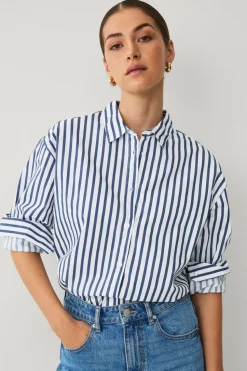 Ellos Collection Afslappet skjorte i bomuldspoplin