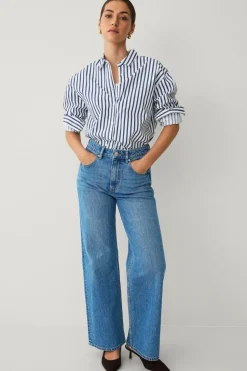 Ellos Collection Afslappet skjorte i bomuldspoplin