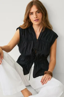 Ellos Collection Bluse med snørebånd