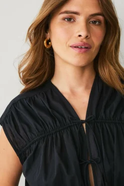 Ellos Collection Bluse med snørebånd