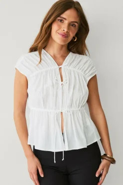 Ellos Collection Bluse med snørebånd