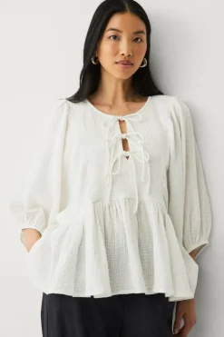 Ellos Collection Bluse i musselin