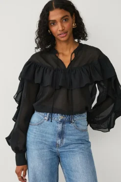 Ellos Collection Bluse med volanter