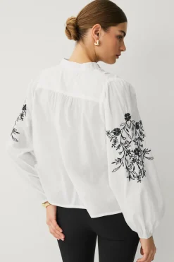 Ellos Collection Bluse med ballonærmer