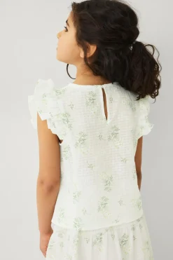 Ellos Collection Bluse med flæseærmer