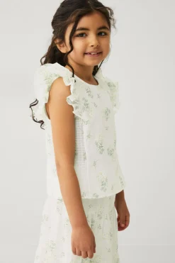 Ellos Collection Bluse med flæseærmer