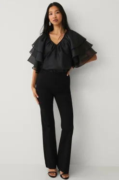 Ellos Collection Bluse med sommerfugleærmer