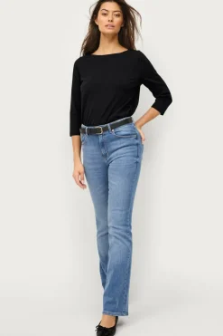 Ellos Collection Bomuldstop med bådudskæring og 3/4-ærmer