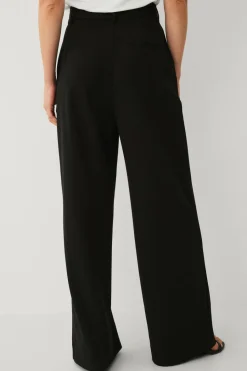 Ellos Collection Brede jakkesætsbukser med ekstra høj talje