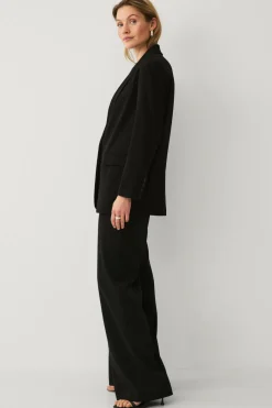 Ellos Collection Brede jakkesætsbukser med ekstra høj talje