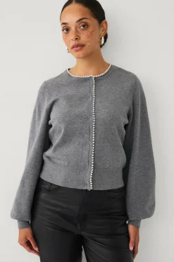 Ellos Collection Cardigan med perler