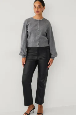 Ellos Collection Cardigan med perler