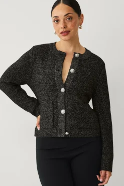 Ellos Collection Cardigan med guldfarvede knapper