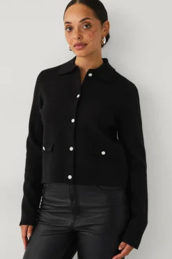 Ellos Collection Cardigan med glitrende knapper