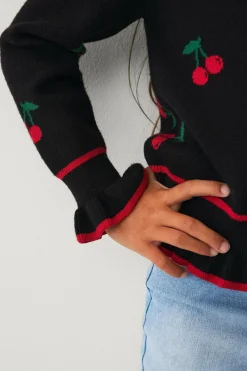 Ellos Collection Cardigan med kirsebær-mønster