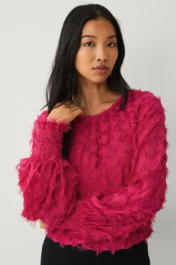 Ellos Collection Chiffonbluse med struktur