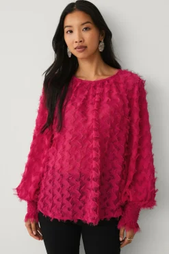 Ellos Collection Chiffonbluse med struktur