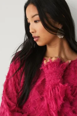 Ellos Collection Chiffonbluse med struktur