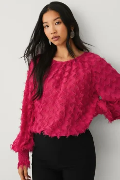 Ellos Collection Chiffonbluse med struktur