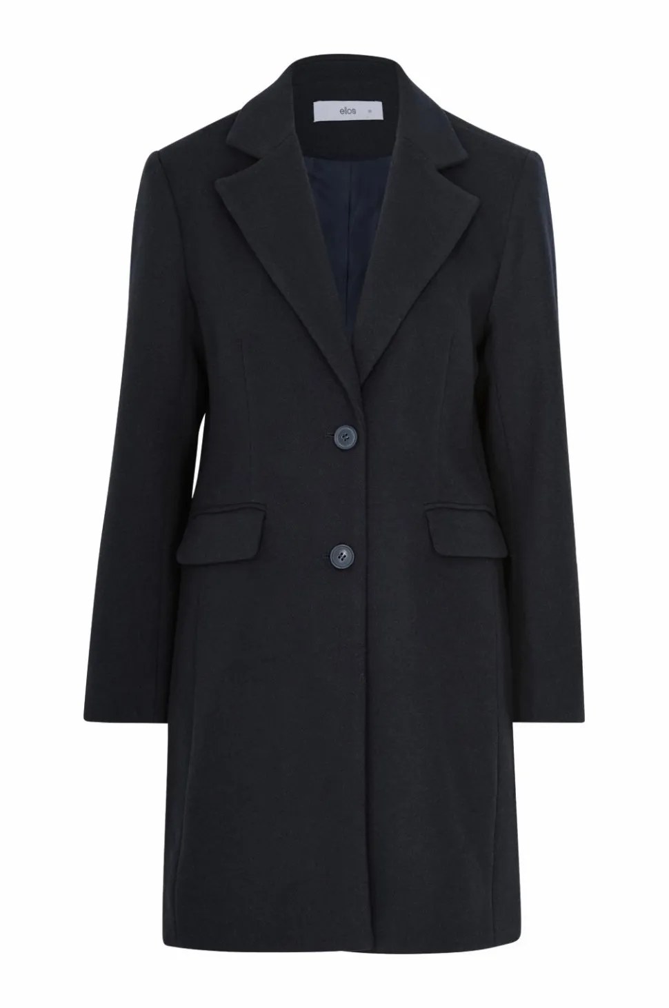 Ellos Collection Enkeltradet uldfrakke