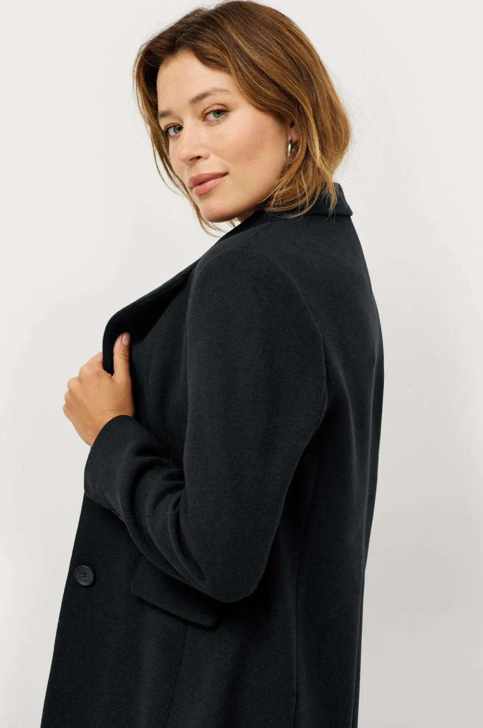 Ellos Collection Enkeltradet uldfrakke