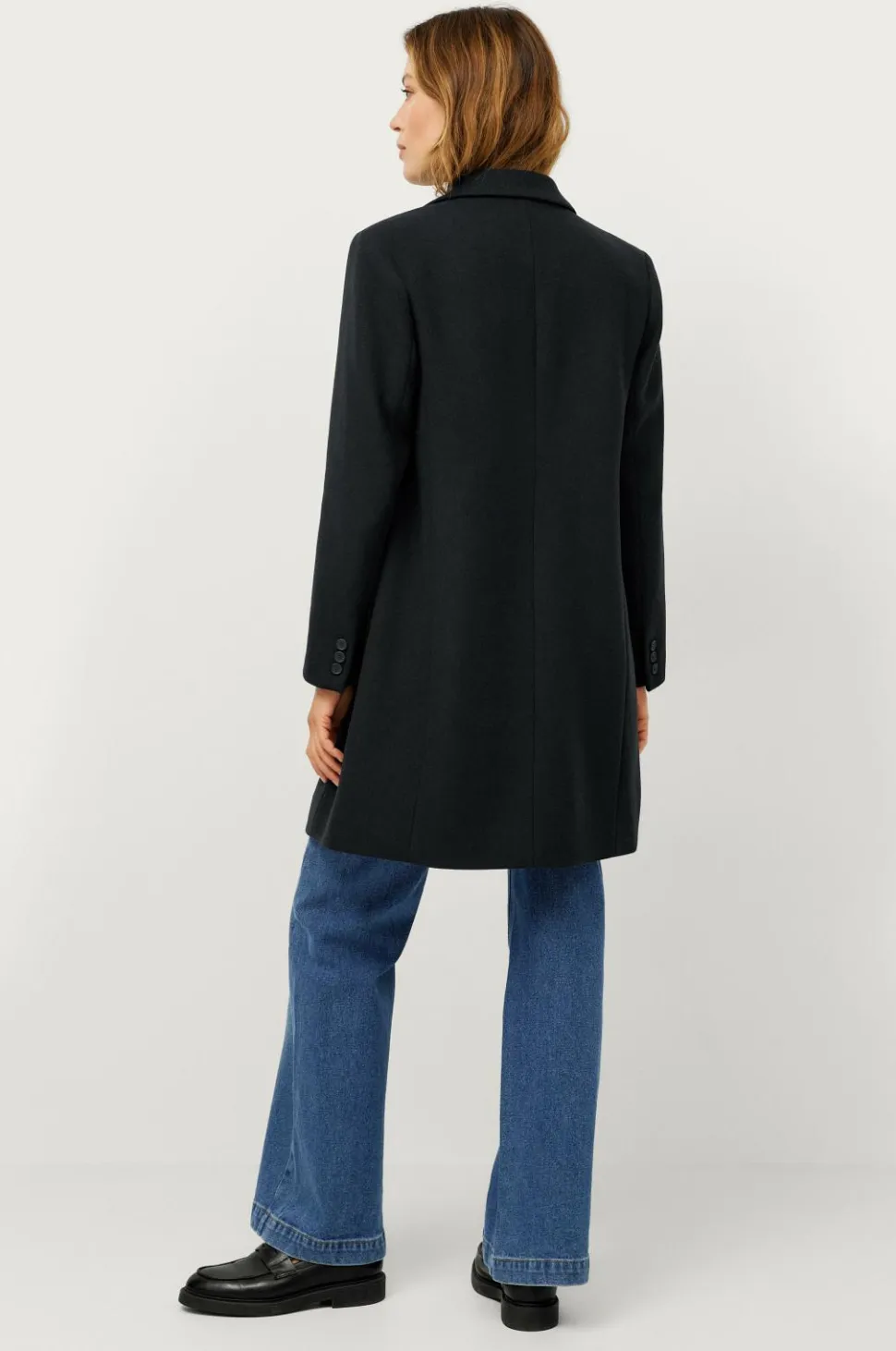 Ellos Collection Enkeltradet uldfrakke